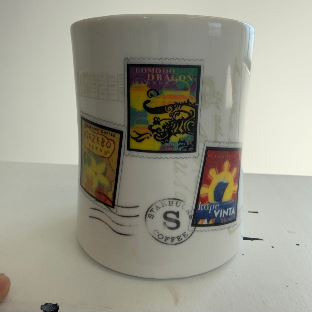 Vintage 2003 Starbucks Barista Coffee Stamps Diner Mug 16oz - Picture 2 of 5